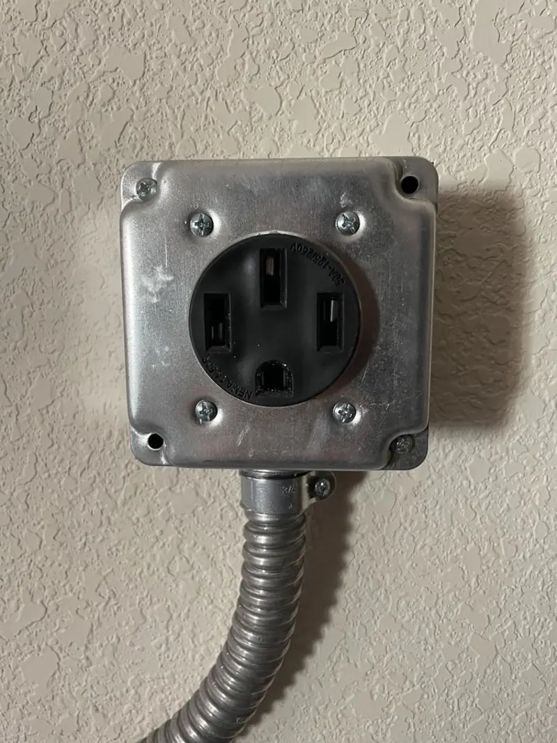 NEMA 14-50 outlet installed for Smart Home Electrical in Silverton